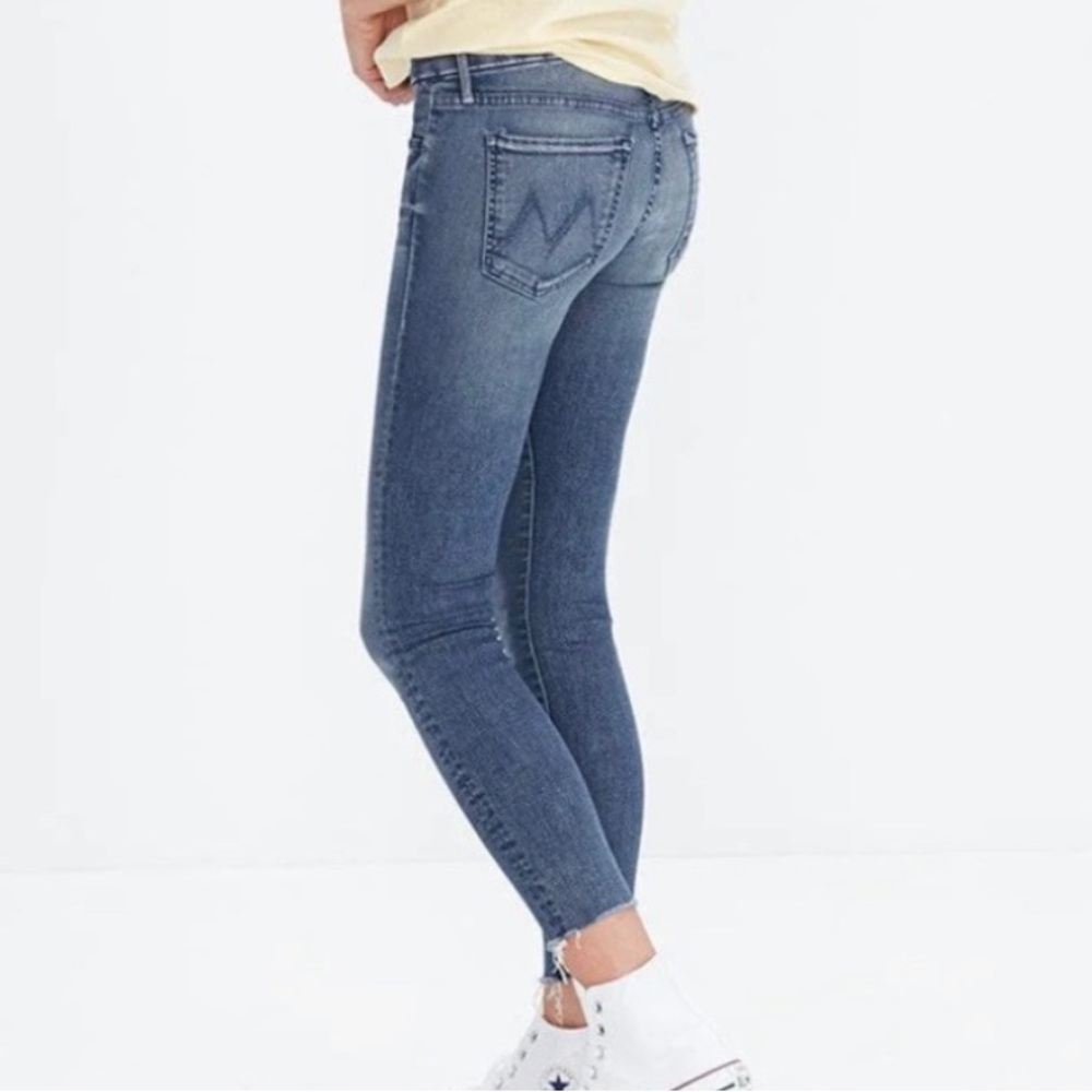MOTHER Denim - The Looker Ankle Fray in Fingerprints and Muddy Feet